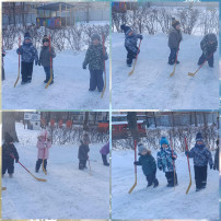Играем в хоккей Играем в хоккей.